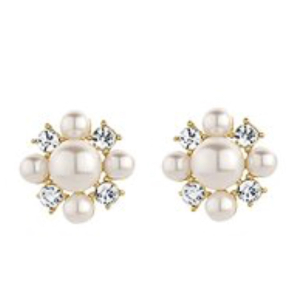 🛍2/$20🛍 Pearl & Crystal Cluster Stud Earrings